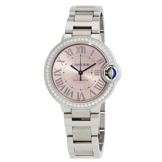 Cartier Ballon Bleu  Automatic Diamond Pink Dial