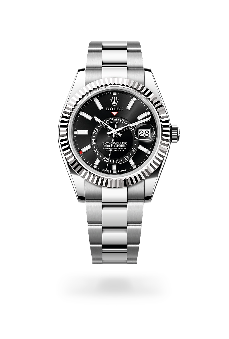 Rolex montre Sky-Dweller en acier inoxydable