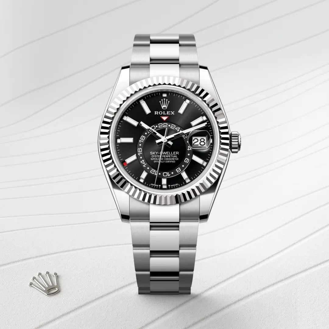 Rolex montre Sky-Dweller en acier inoxydable