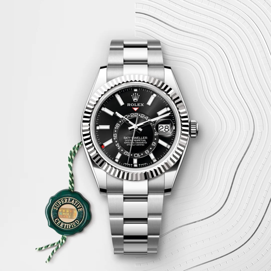 Rolex montre Sky-Dweller en acier inoxydable