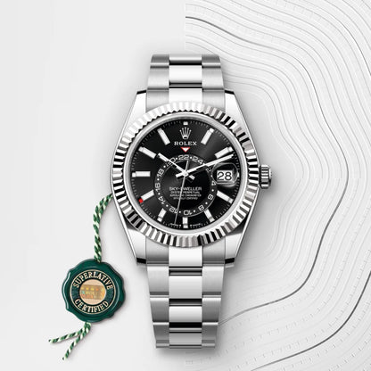 Rolex montre Sky-Dweller en acier inoxydable