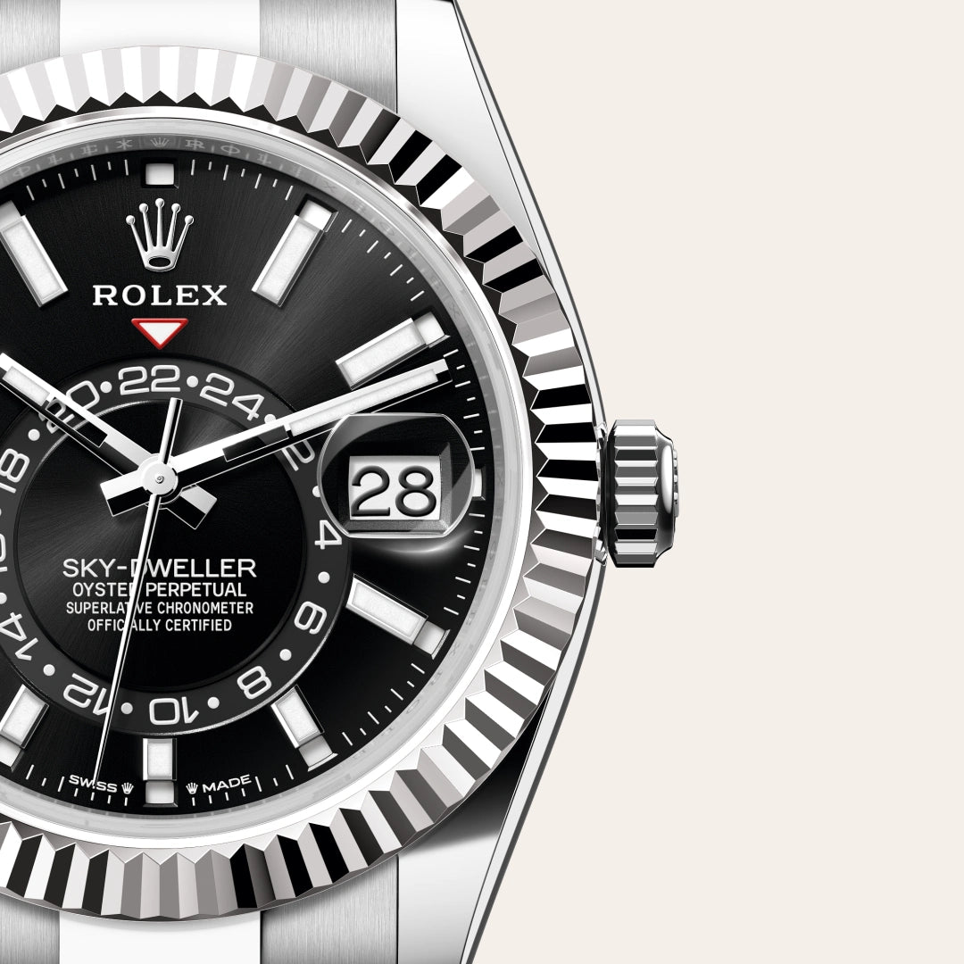 Rolex montre Sky-Dweller en acier inoxydable